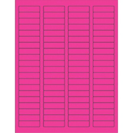 Officespace 1.75 x 0.5 in. Fluorescent Pink Rectangle Laser Labels, 8000PK OF2536977